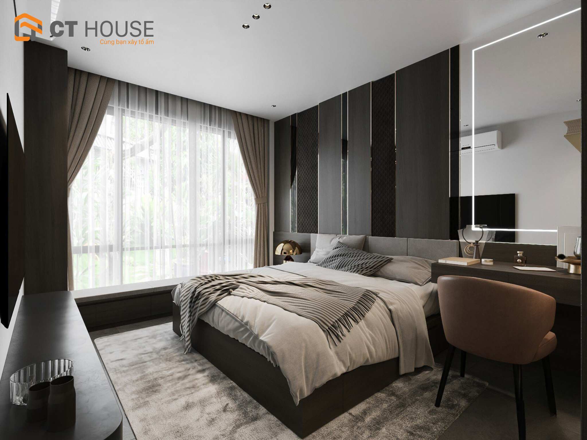 Mẫu thiết kế căn hộ chung cư phong cách hiện đại 50m2 - Ảnh 10