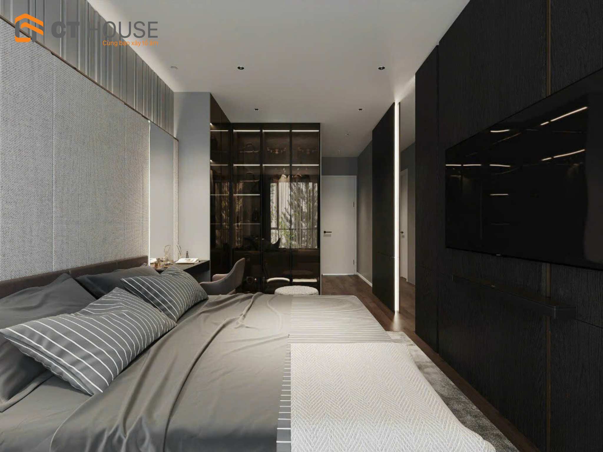 Mẫu thiết kế căn hộ chung cư phong cách hiện đại 50m2 - Ảnh 6