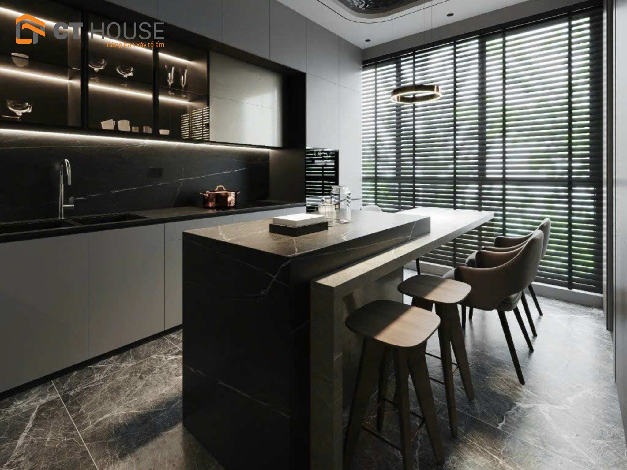 Mẫu thiết kế căn hộ chung cư phong cách hiện đại 50m2 - Ảnh 5