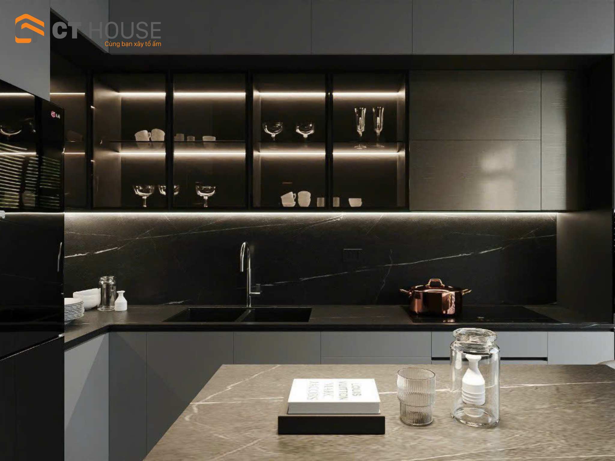 Mẫu thiết kế căn hộ chung cư phong cách hiện đại 50m2 - Ảnh 4
