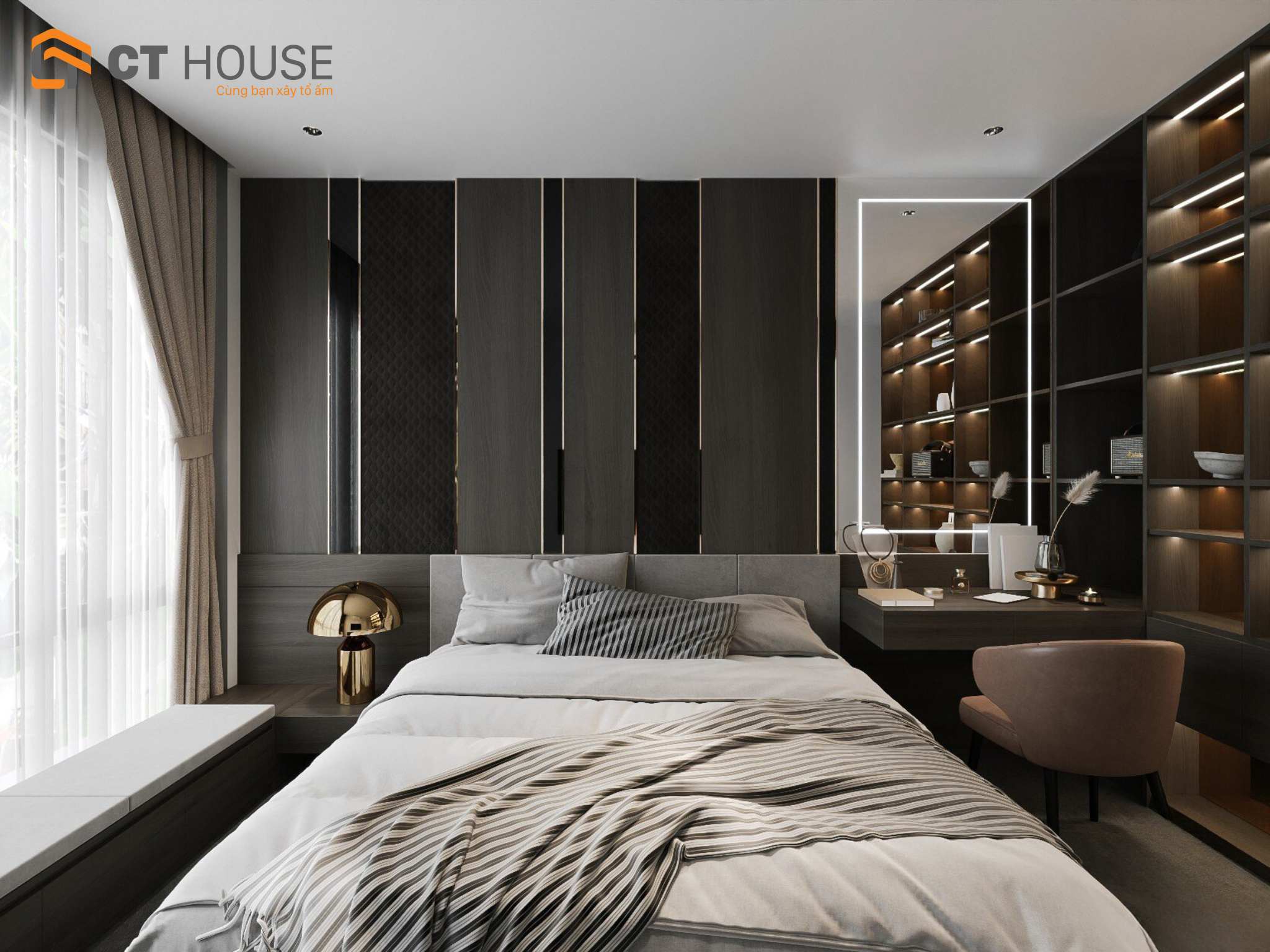 Mẫu thiết kế căn hộ chung cư phong cách hiện đại 50m2 - Ảnh 16