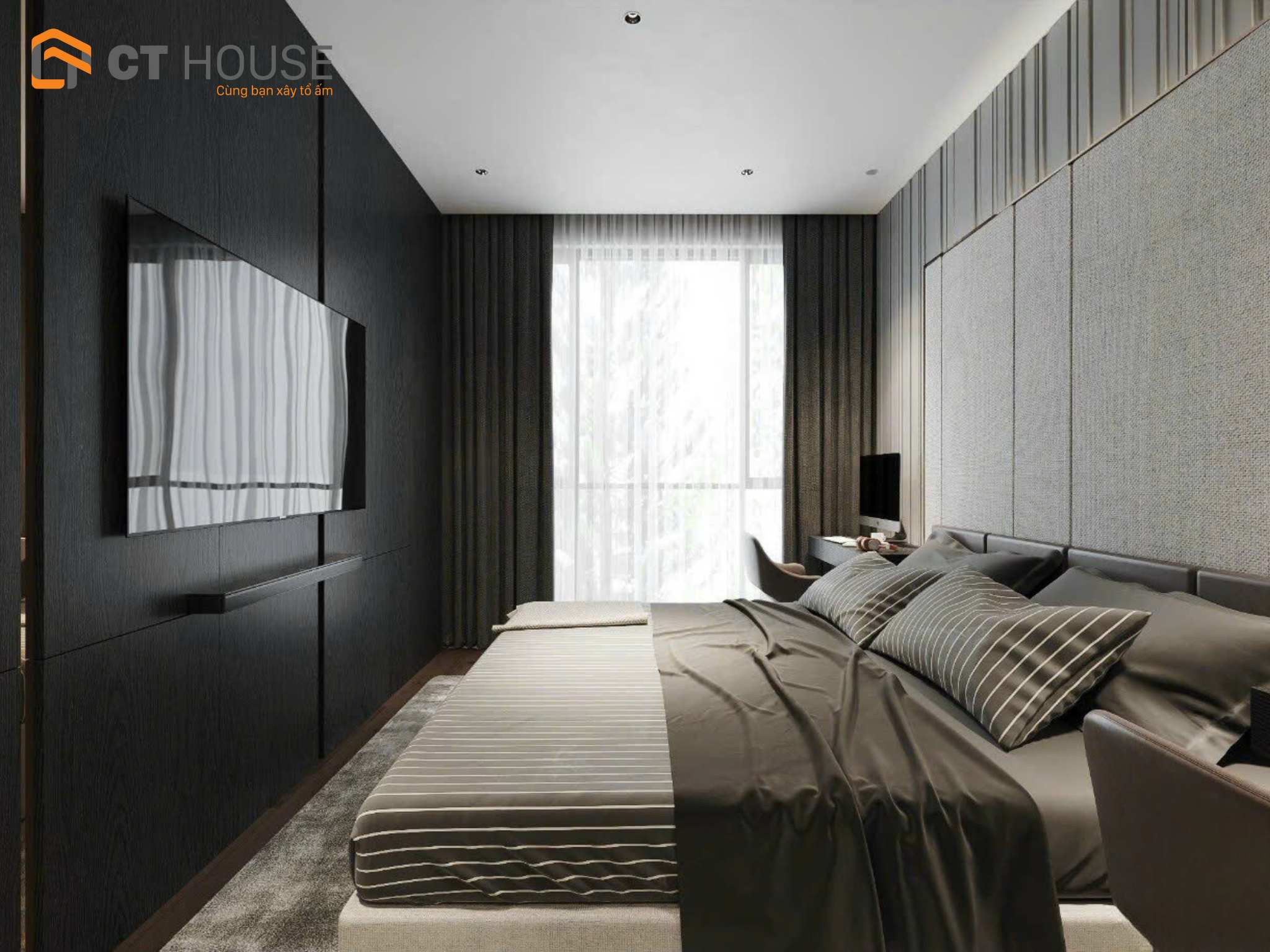 Mẫu thiết kế căn hộ chung cư phong cách hiện đại 50m2 - Ảnh 13